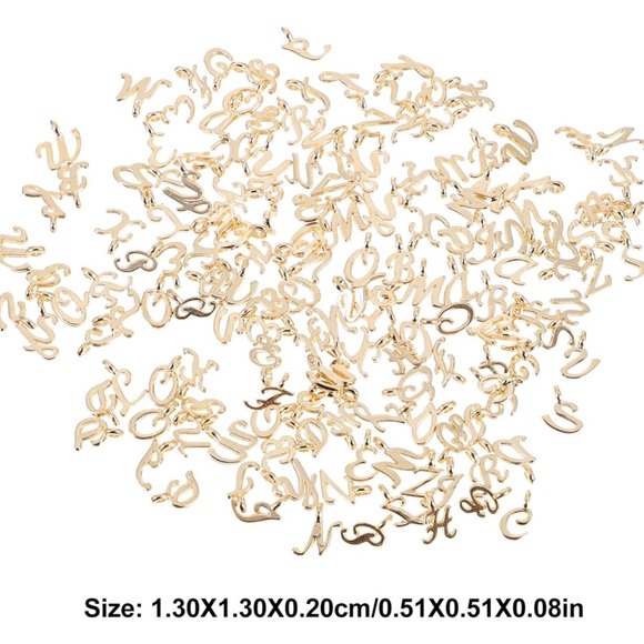 125pc Gold Alphabet Letters Charms Bracelet & More Jewelry Making Mega Bundle - Picture 14 of 16